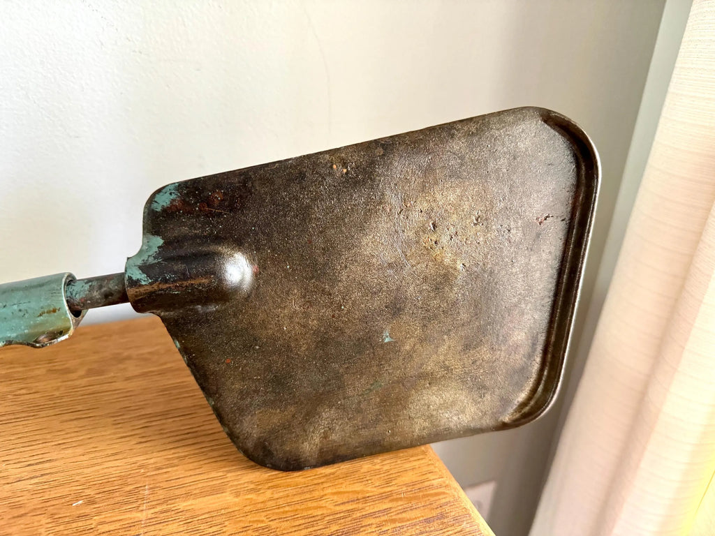 Vtg Boat Tiller and Rudder | Brass Rudder and Tiller Arm | Distressed Paint Boat Rudder and Tiller Arm | Nautical Decor