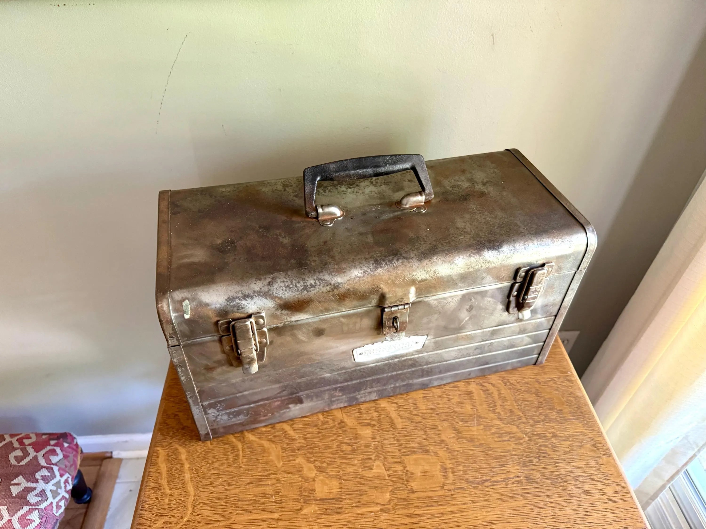 Vtg Distressed Heavy Duty Craftsman Tool Box | Rustic Craftsman 6500 Tool Box