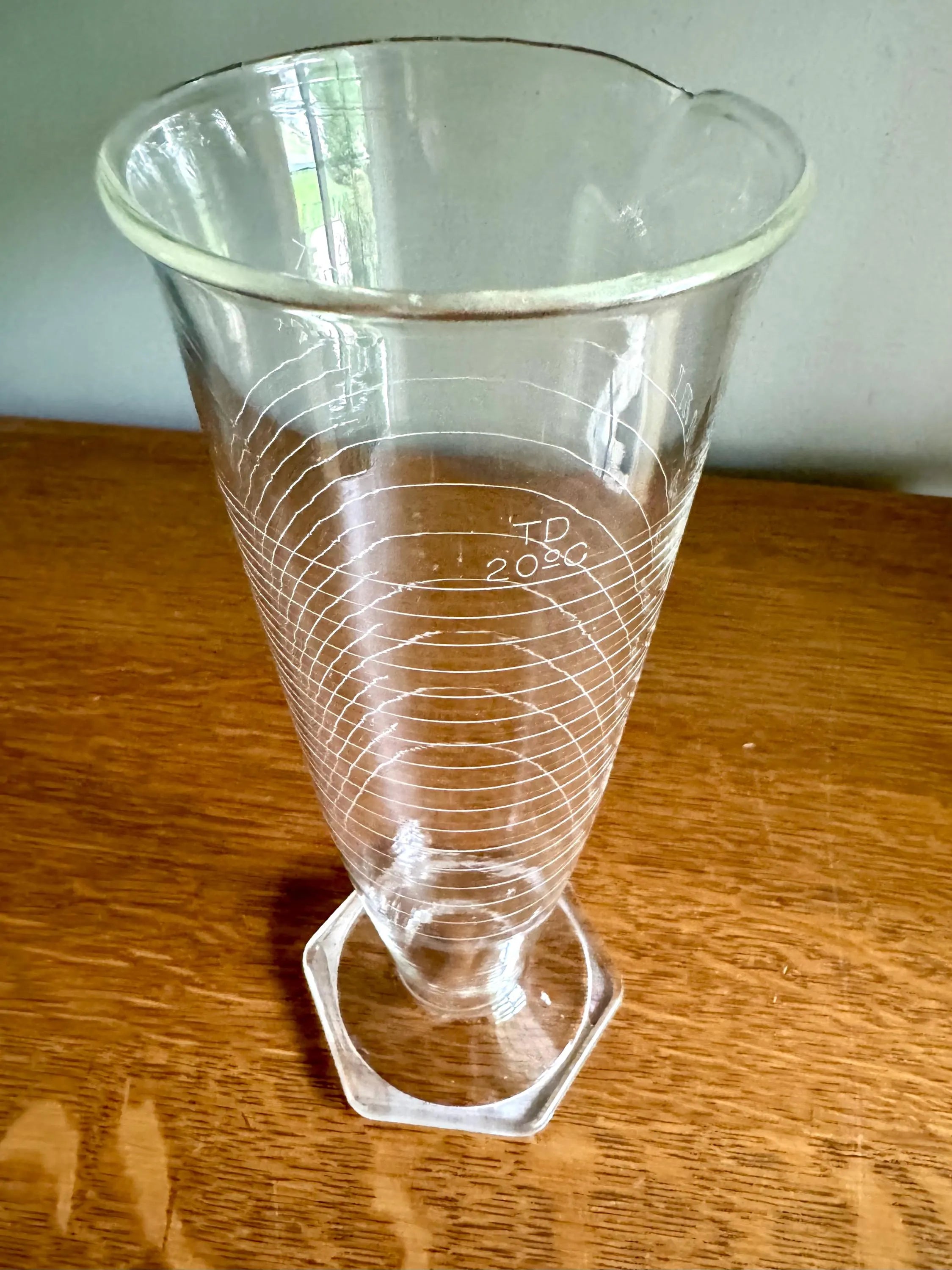 Vtg Glass Kimax 500ML Beaker | Kimax Glass Graduated Flask  | 16 Oz. Graduated Glass Flask | Laboratory Footed Glass Measuring Beaker