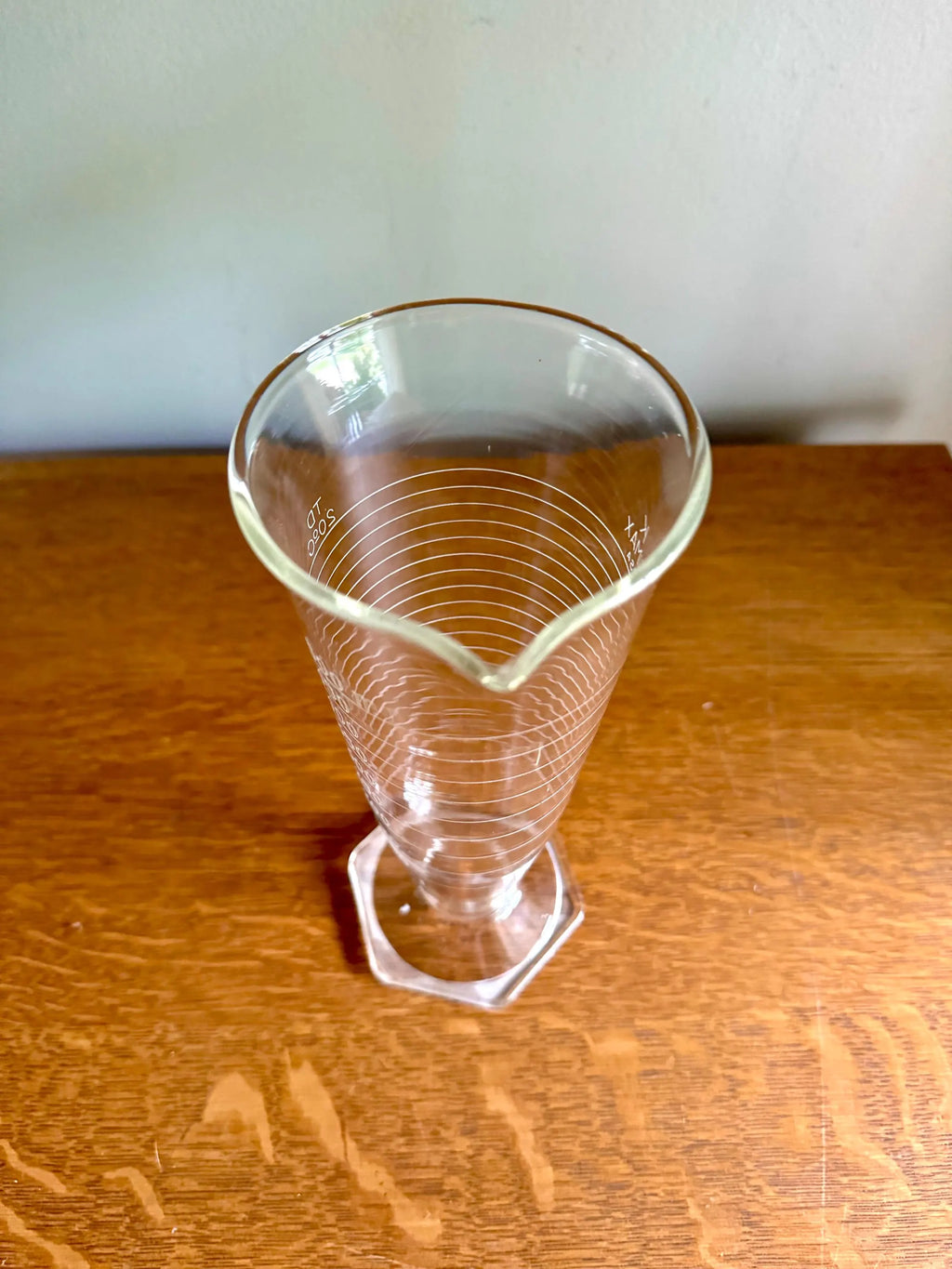 Vtg Glass Kimax 500ML Beaker | Kimax Glass Graduated Flask  | 16 Oz. Graduated Glass Flask | Laboratory Footed Glass Measuring Beaker