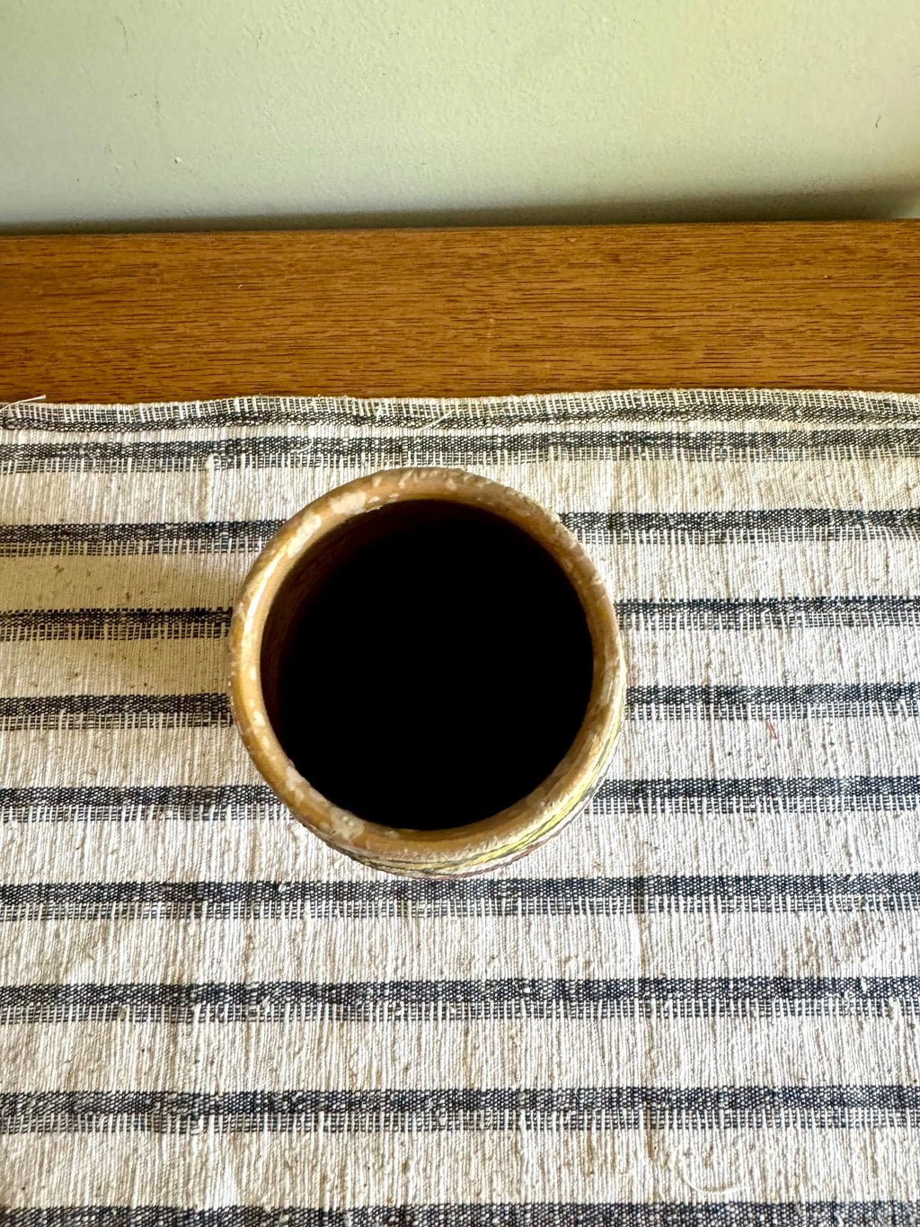 Vintage Italian Rossini MCM Vase | Rossini Abstract Geometric Textured Lava Glaze Vase | Italian MCM Textured Vase