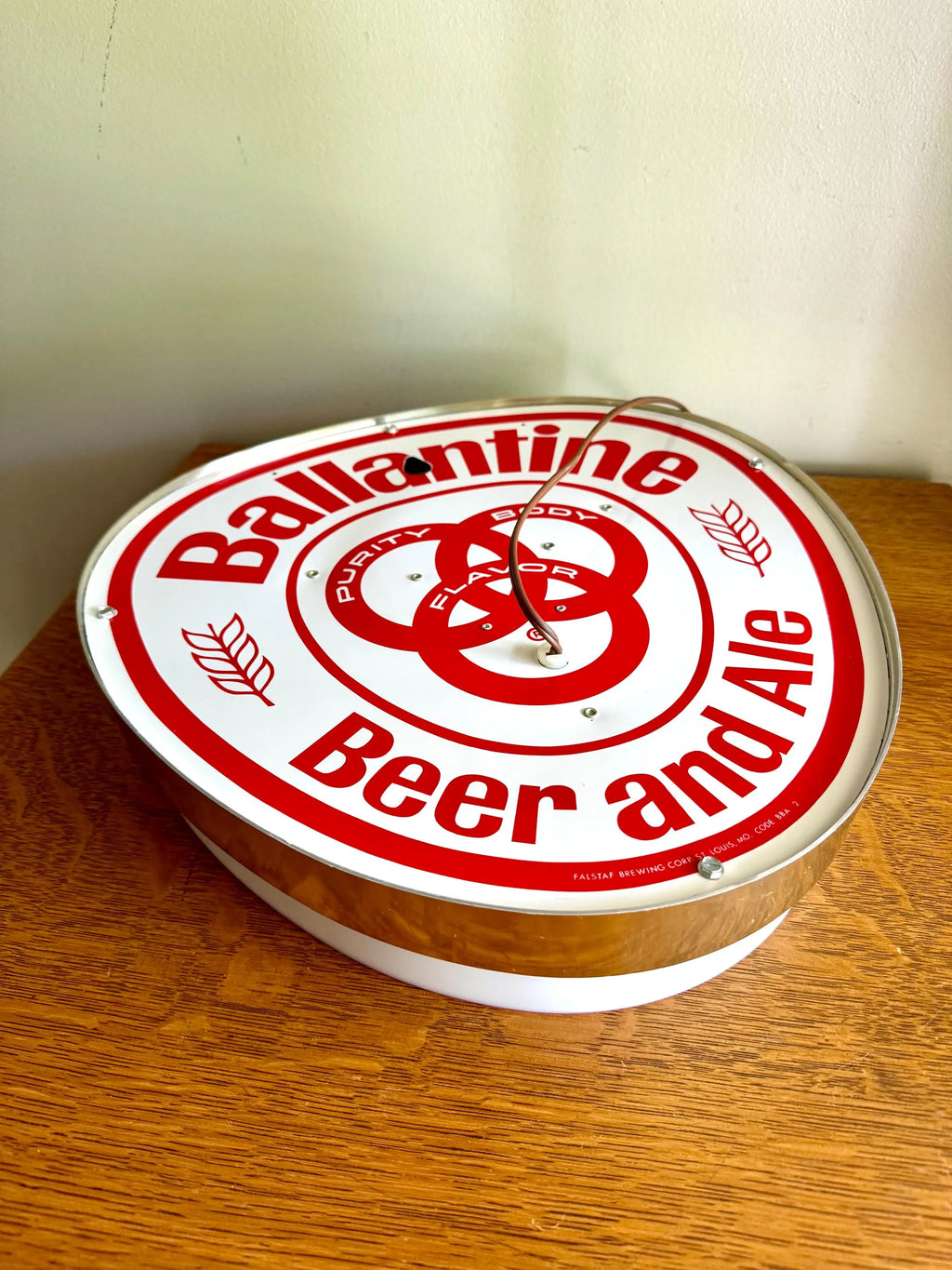 Vintage Ballantine Beer Advertisement Sign | Bar Lighted Sign | Large Ballantine Beer Lighted Sign | Falstaf Brewing Company Sign