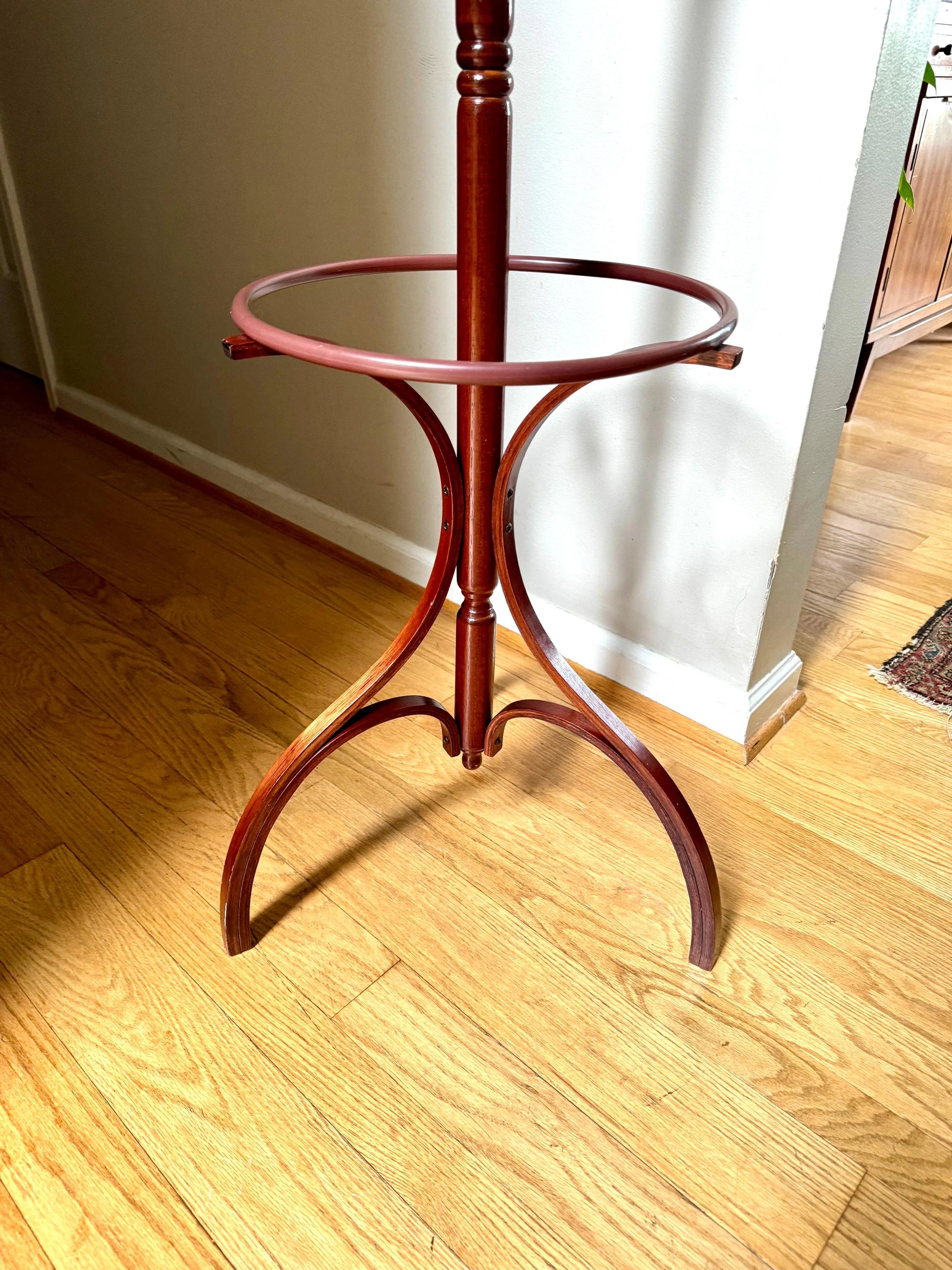 Vtg Thonet Style Bentwood Coat Rack | Bent Wood Hall Tree Coat Rack | Wooden French Style Hat/Coat Rack | Unique Coat Rack