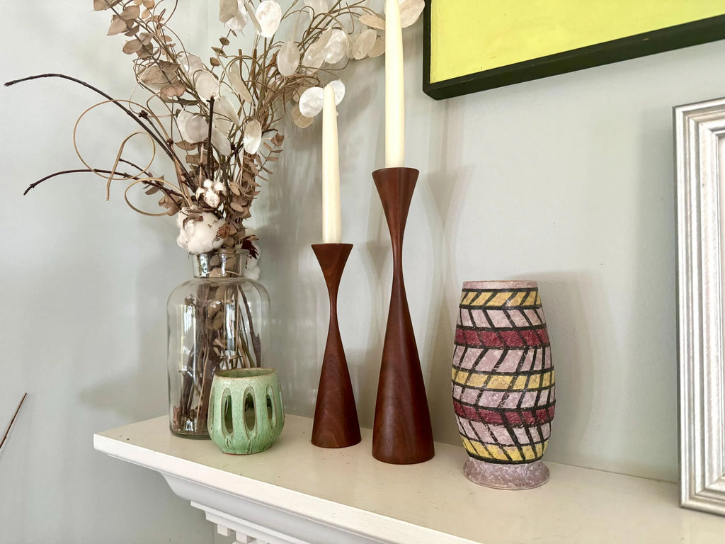 Vintage Italian Rossini MCM Vase | Rossini Abstract Geometric Textured Lava Glaze Vase | Italian MCM Textured Vase