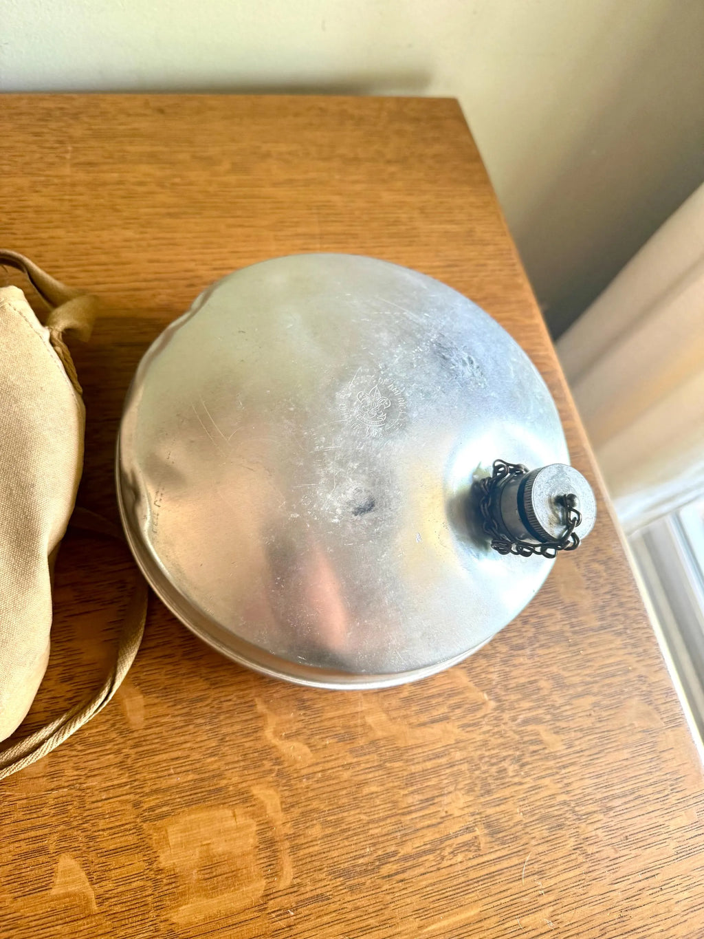 Vintage Boy Scouts of America Canteen In Canvas Sling  | Regal Aluminum Canteen In Canvas Pouch | Green Boy Scouts Canvas Canteen Sling