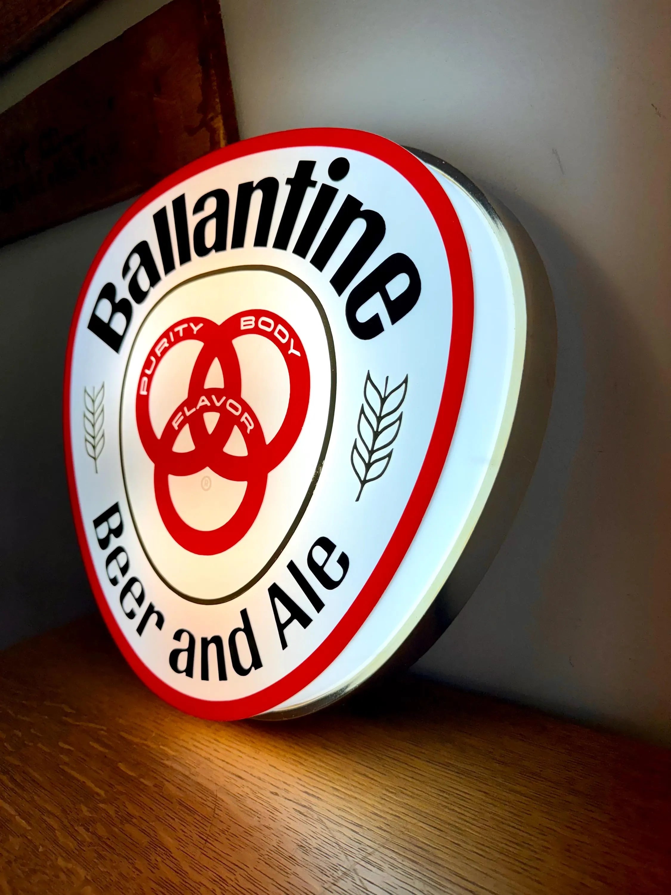 Vintage Ballantine Beer Advertisement Sign | Bar Lighted Sign | Large Ballantine Beer Lighted Sign | Falstaf Brewing Company Sign