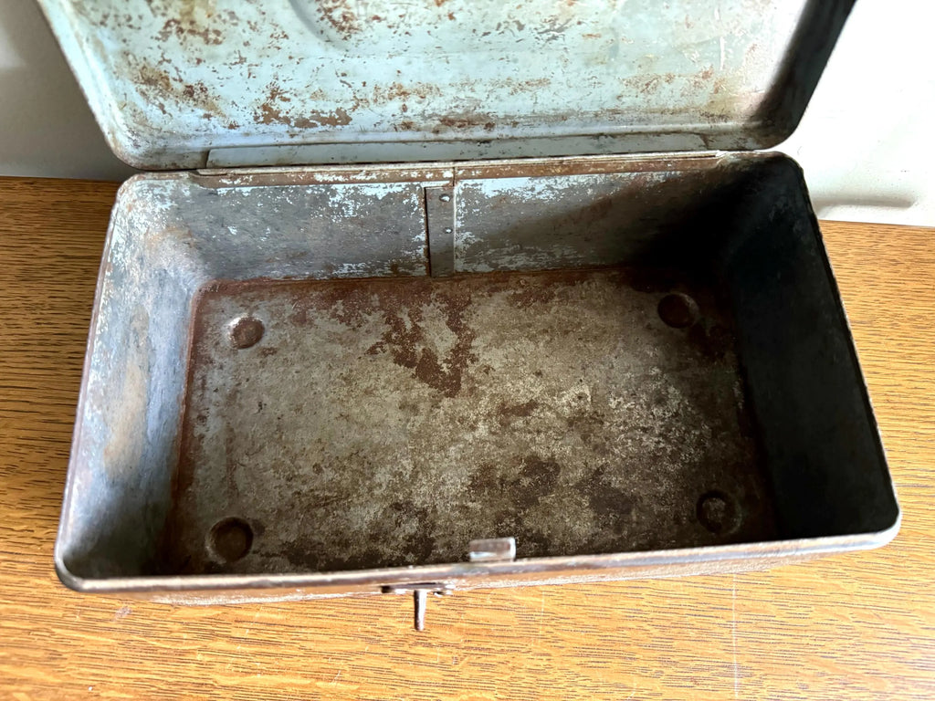 Vintage Rustic Cash/Money Box | Rustic Metal Strong Box | Distressed Metal Box | Stash Box | Heavy Duty Box | Cosmetic Box | Utility Box