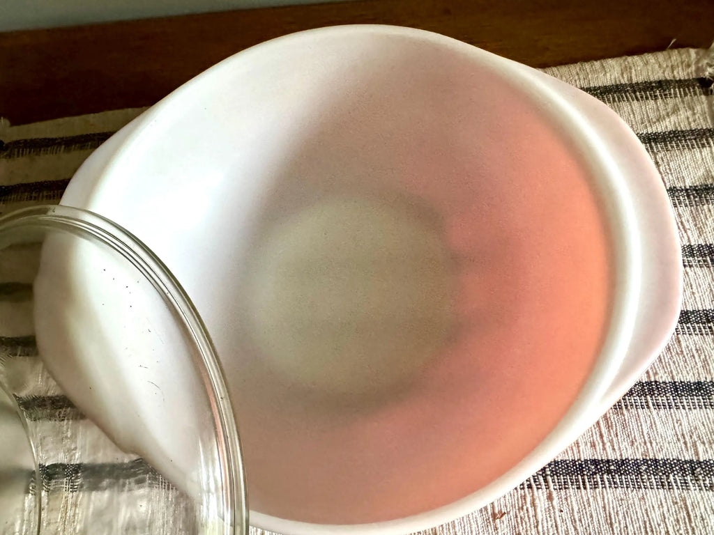 Vintage Pink Pyrex Casserole Bowl With Lid | Pyrex 024 Pink Casserole Bowl | 2 Quart Pink Glass Bowl | 50's Casserole Bowl with Lid