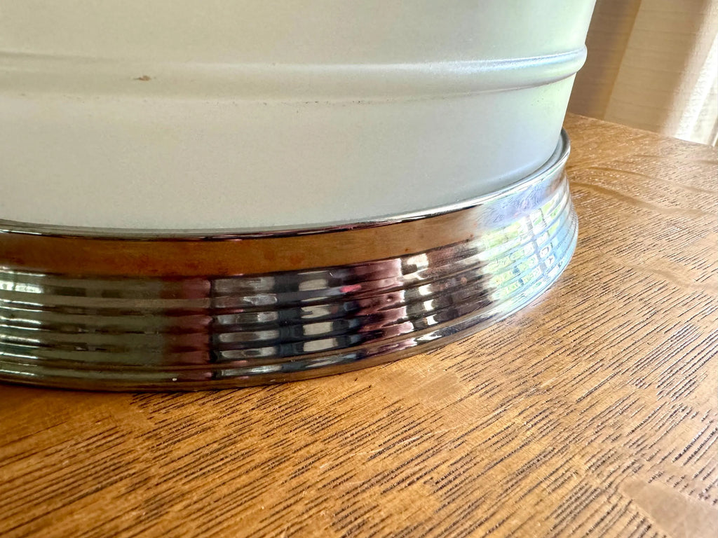 Vintage MOE Brothers Ceiling Light Glass Globe | MOE Ceiling Light Glass Shade | Art Deco Ceiling Light | Frosted & Clear Glass Light Shade