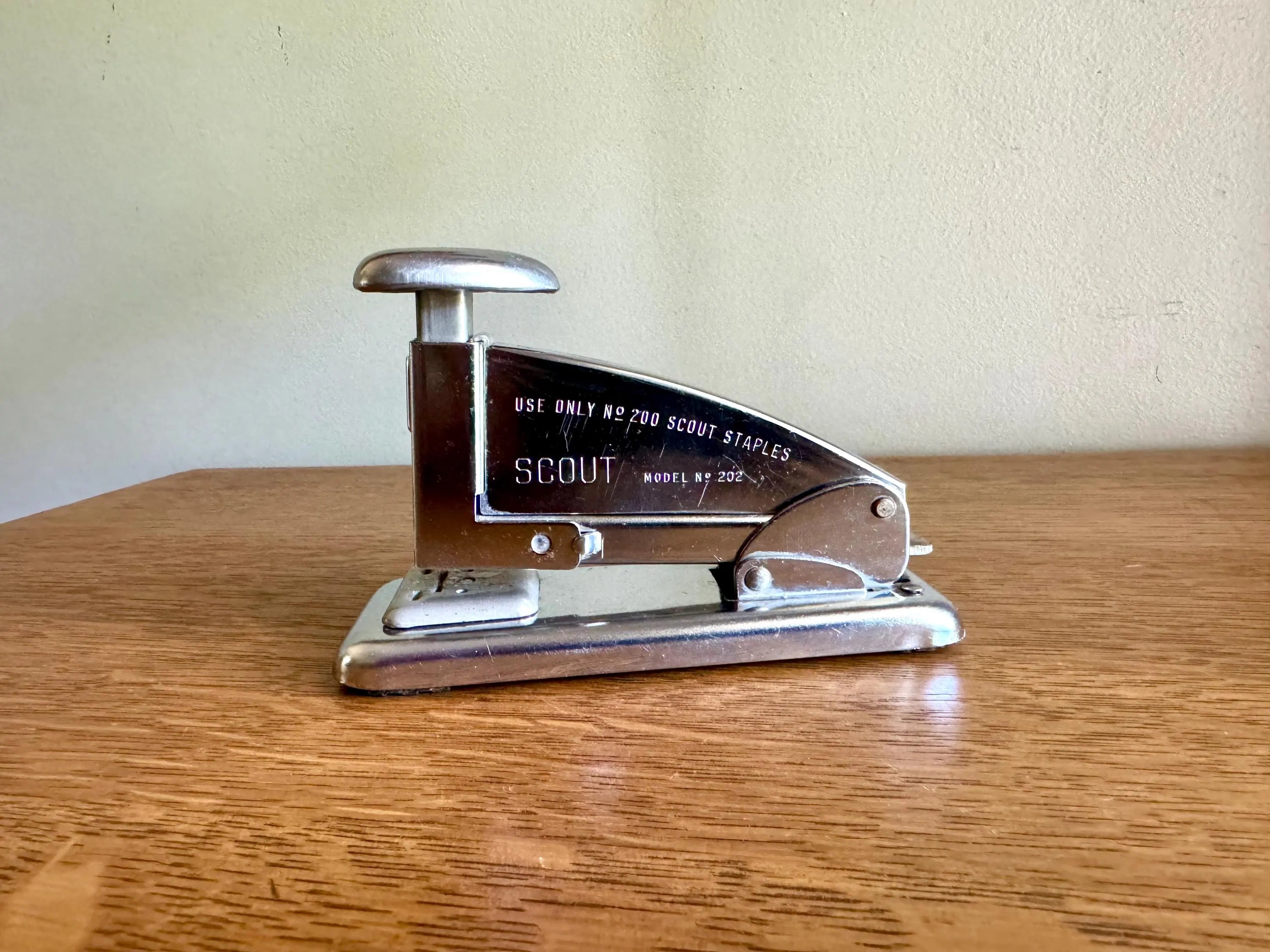 Vintage Small Scout Stapler | Ace Fastener Scout No.202 Stapler | Art Deco Desk Stapler | Working Ace Scout 202 Stapler | Vintage Desk Decor