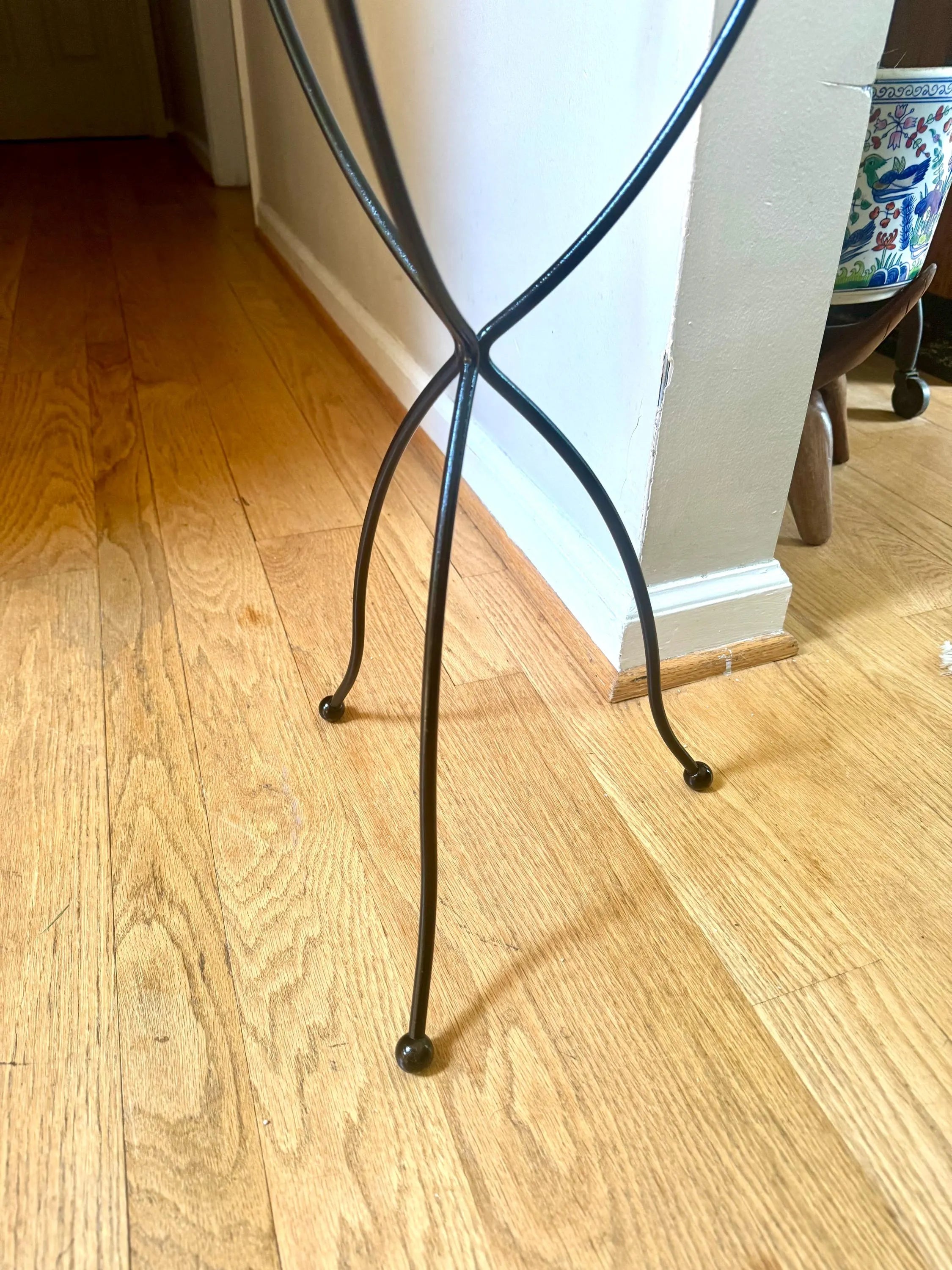 Vtg MCM Wire Plant Stand | Hairpin Legged Stand | Mid Century Modern Plant Stand | Hairpin Legged Plant Stand | Wire Plant Stand
