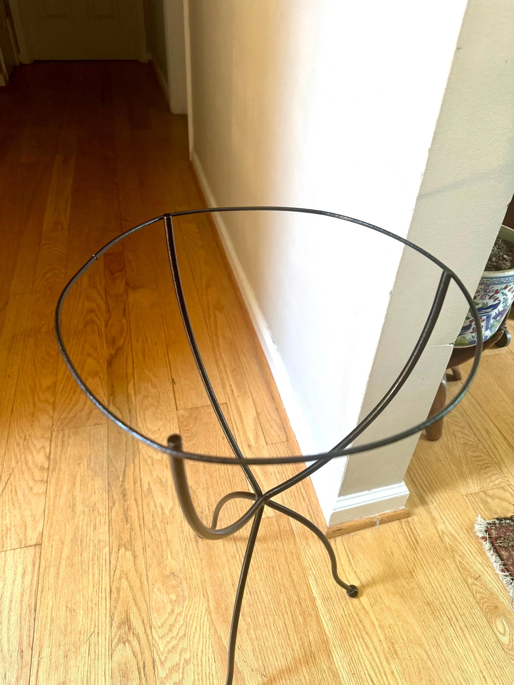Vtg MCM Wire Plant Stand | Hairpin Legged Stand | Mid Century Modern Plant Stand | Hairpin Legged Plant Stand | Wire Plant Stand