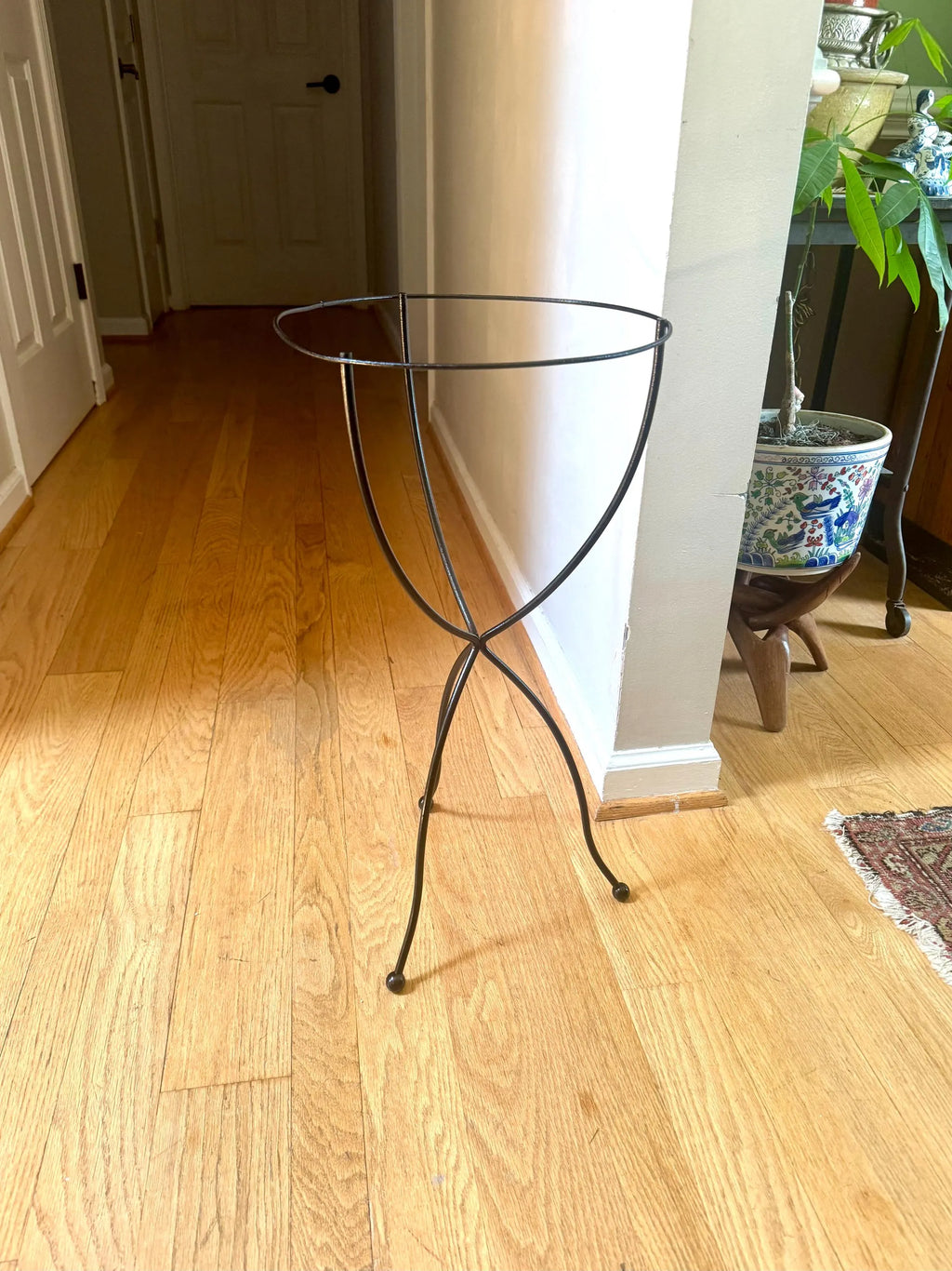 Vtg MCM Wire Plant Stand | Hairpin Legged Stand | Mid Century Modern Plant Stand | Hairpin Legged Plant Stand | Wire Plant Stand