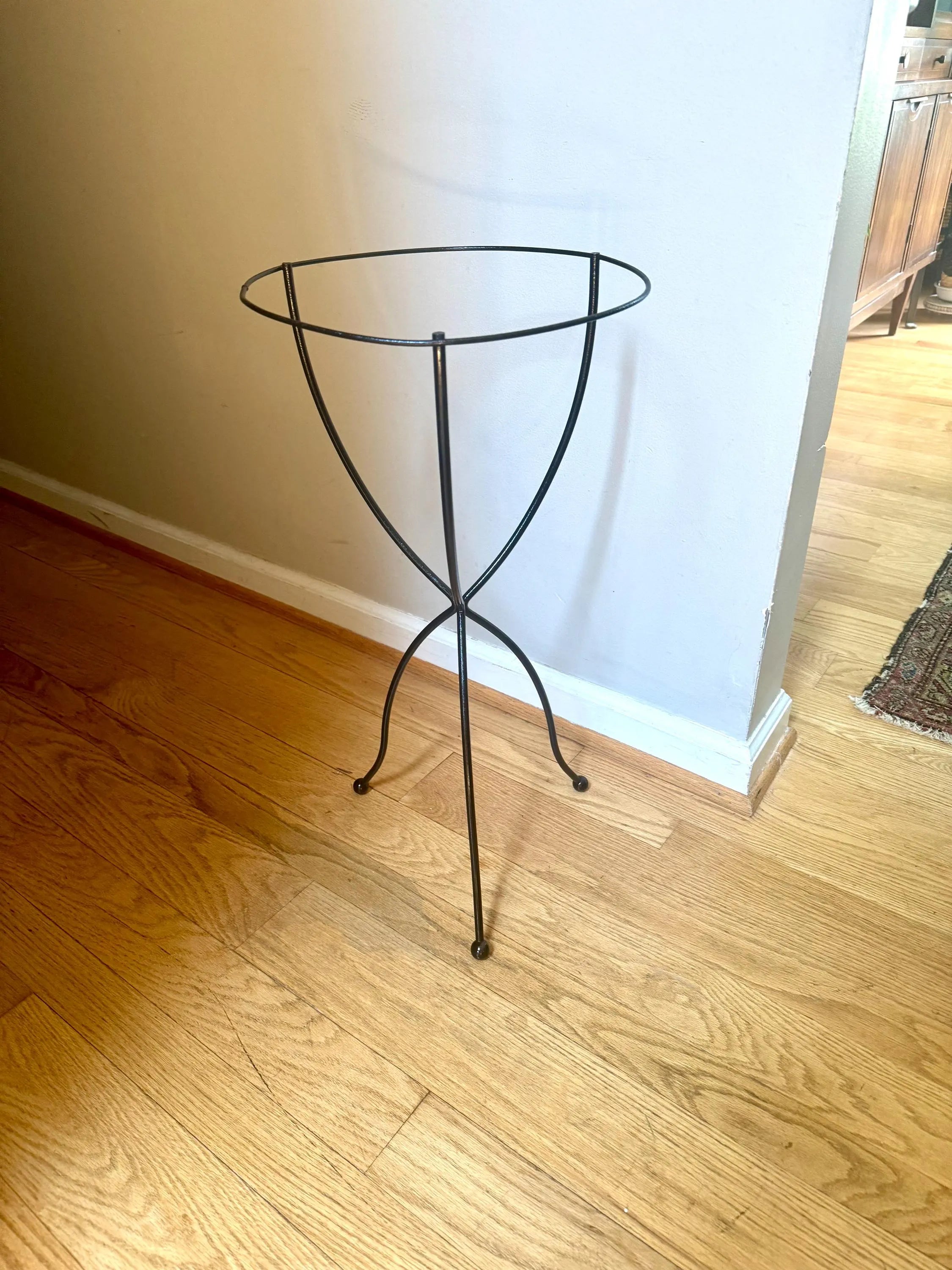 Vtg MCM Wire Plant Stand | Hairpin Legged Stand | Mid Century Modern Plant Stand | Hairpin Legged Plant Stand | Wire Plant Stand