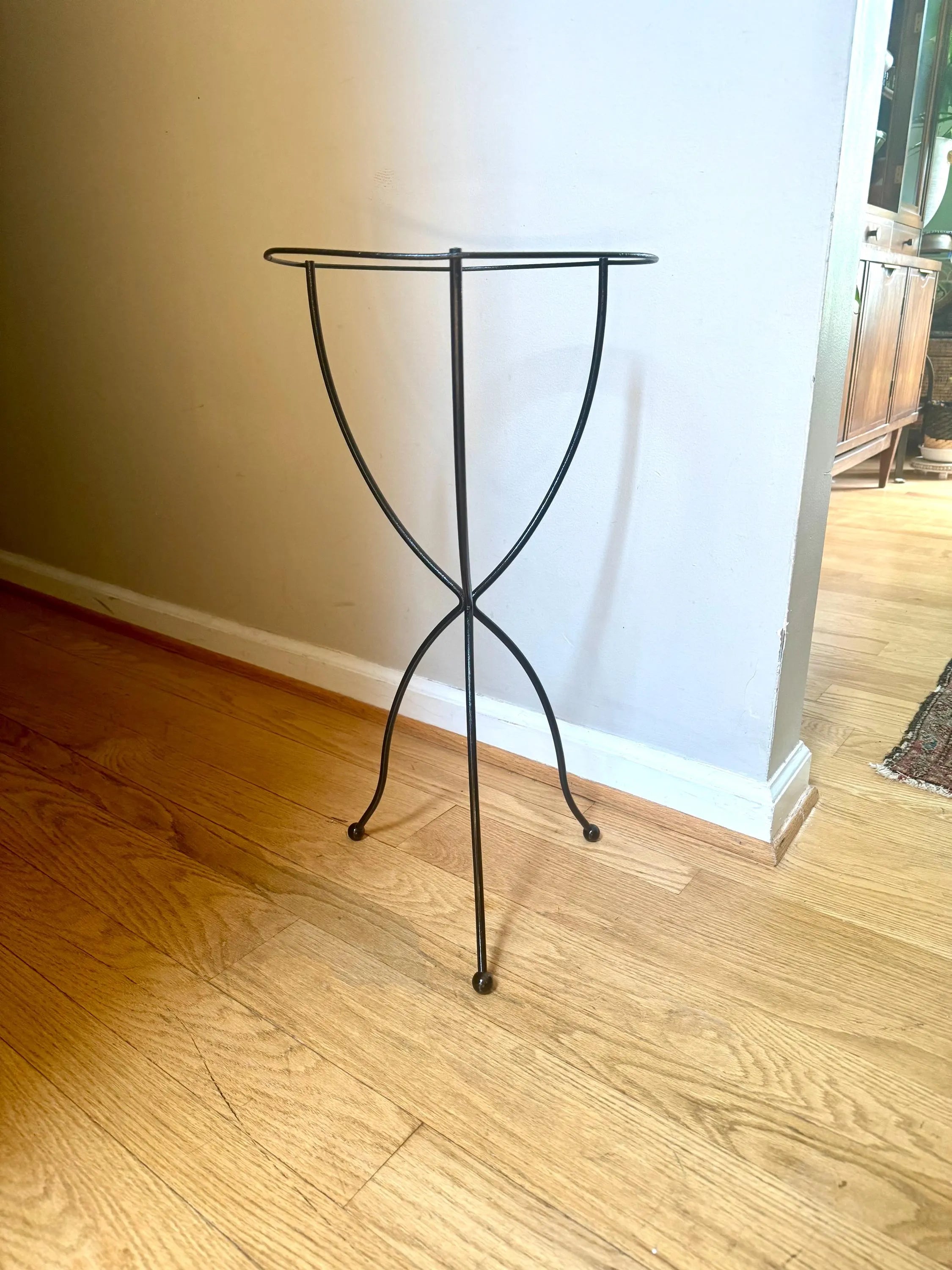 Vtg MCM Wire Plant Stand | Hairpin Legged Stand | Mid Century Modern Plant Stand | Hairpin Legged Plant Stand | Wire Plant Stand
